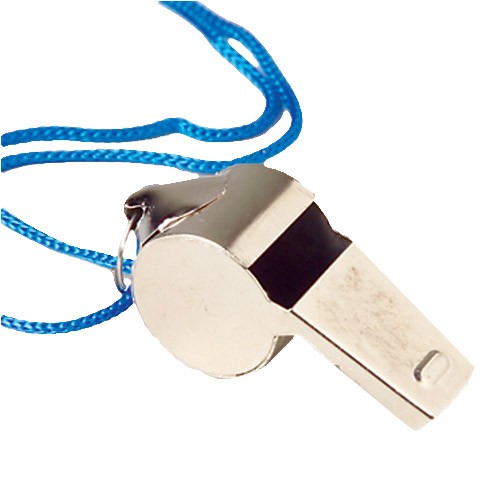Metal Whistles With Lanyard<br>1 dozen